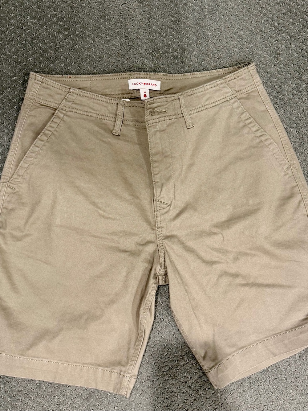 Lucky Brand Men's Tan Flat-Front Shorts